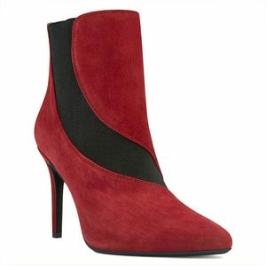 Nine West SIZE 10 Red Fifer Bootie